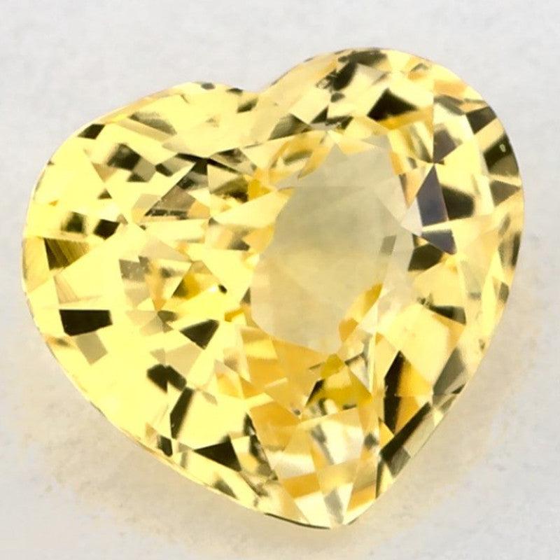 1.08 Carat Heart Natural Yellow Sapphire
