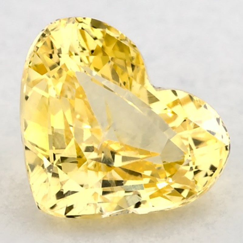 1.25 Carat Heart Natural Yellow Sapphire