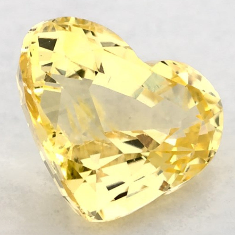 1.25 Carat Heart Natural Yellow Sapphire
