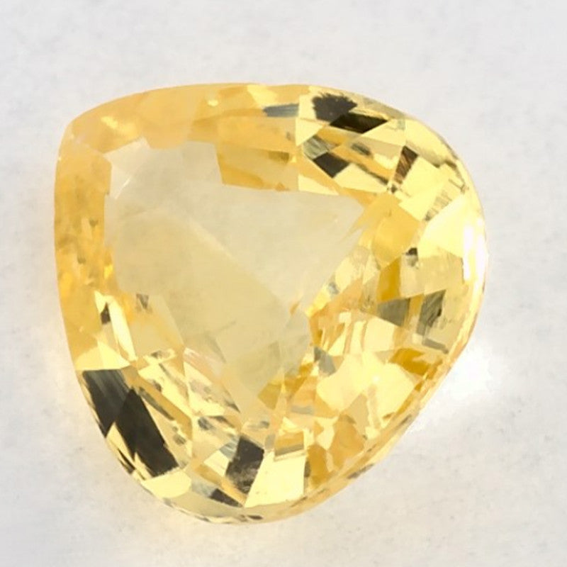 1.04 Carat Pear Natural Yellow Sapphire