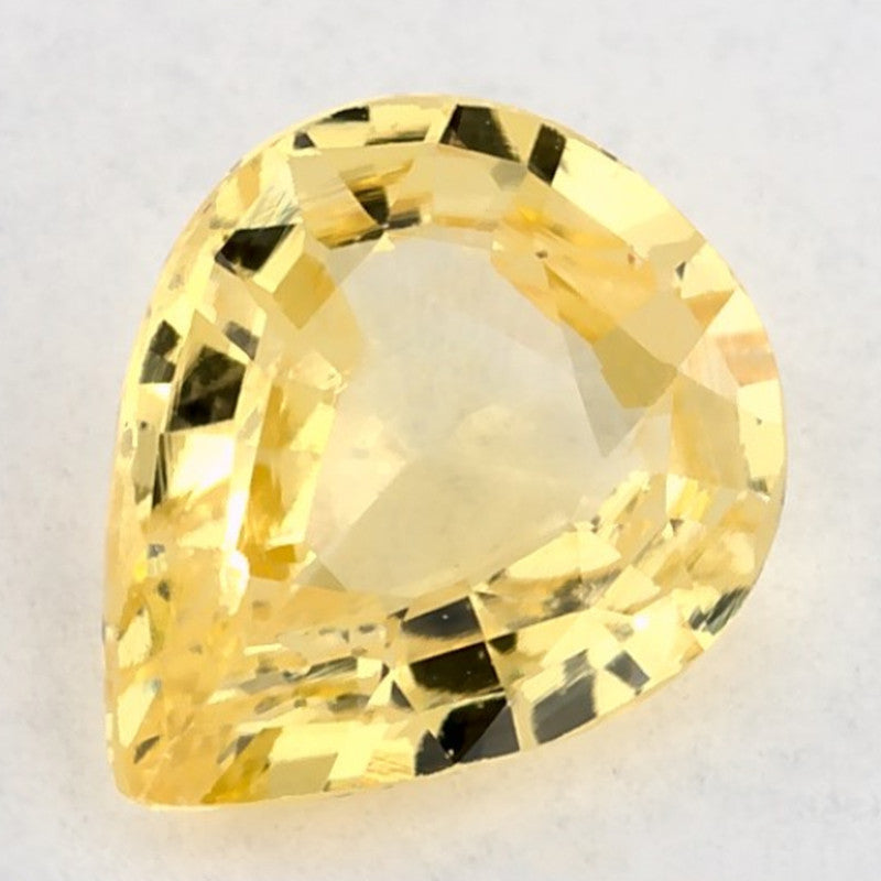 1.04 Carat Pear Natural Yellow Sapphire