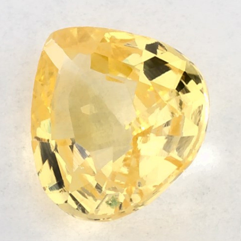 1.04 Carat Pear Natural Yellow Sapphire