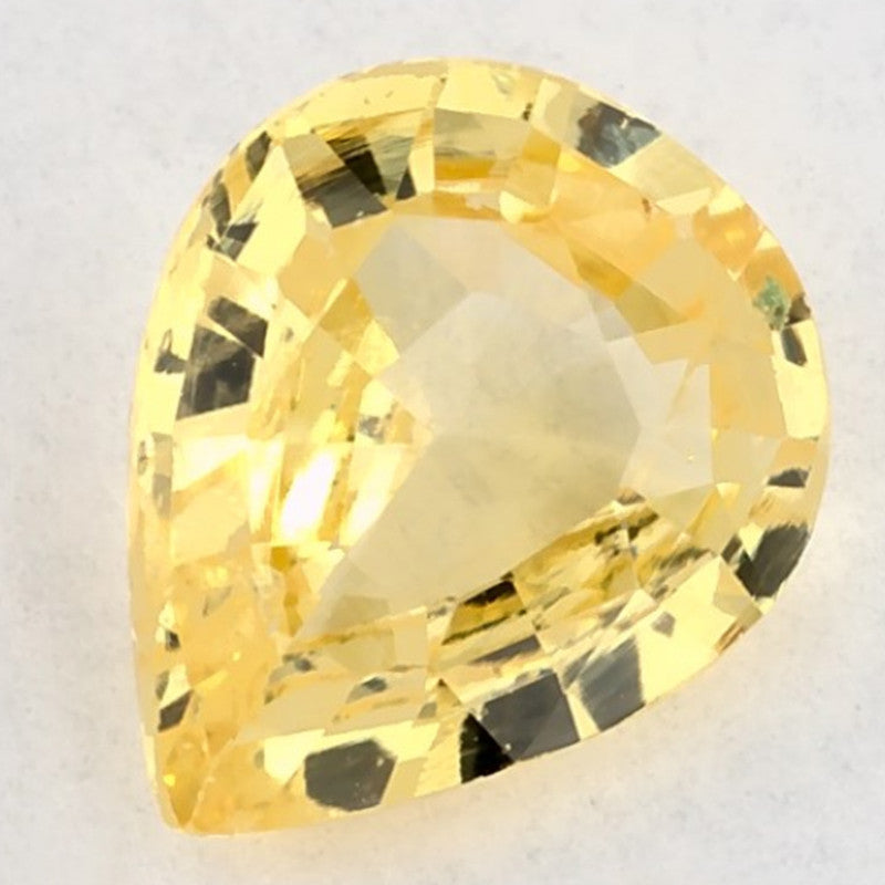 1.04 Carat Pear Natural Yellow Sapphire