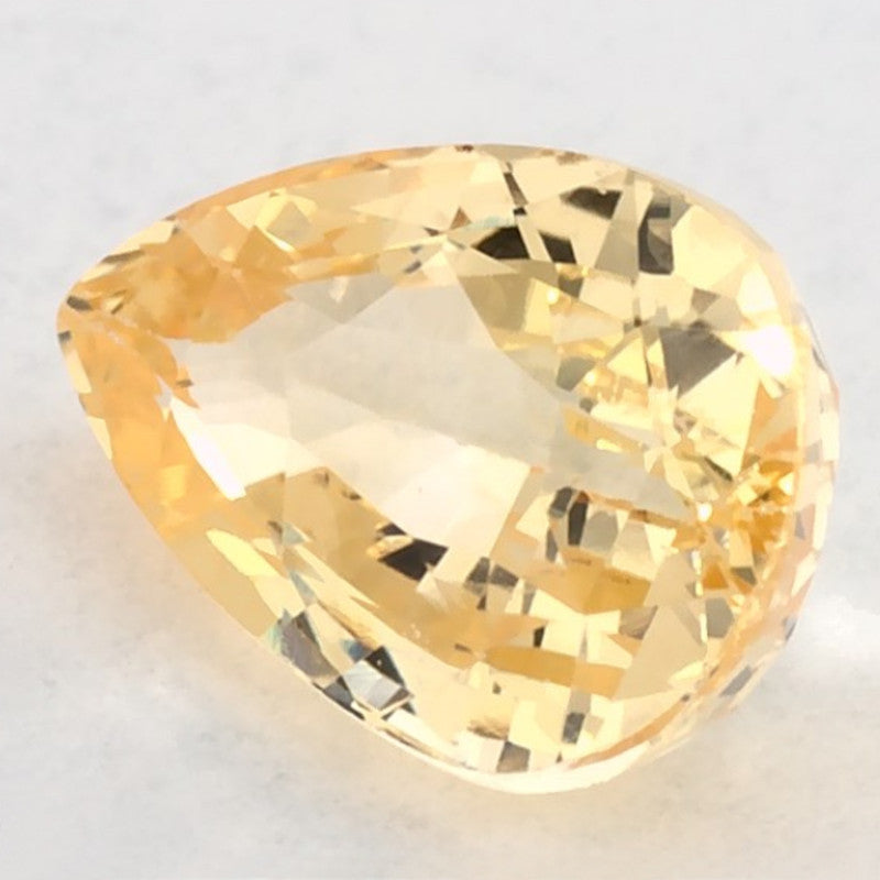 1.06 Carat Pear Natural Yellow Sapphire