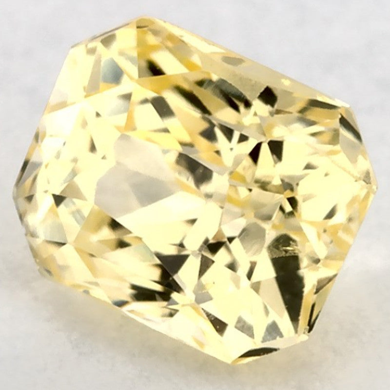 1.06 Carat Radiant Natural Yellow Sapphire