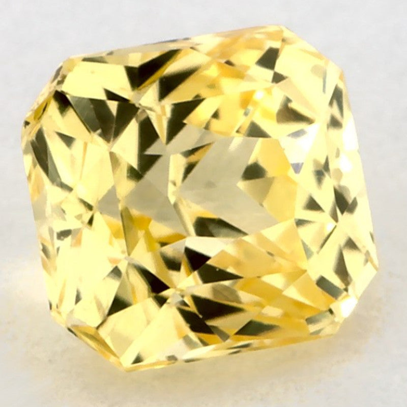 1.07 Carat Radiant Natural Yellow Sapphire
