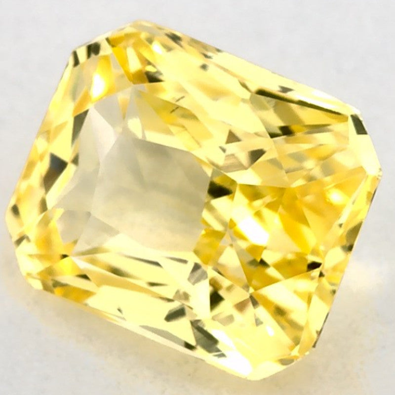 1.11 Carat Radiant Natural Yellow Sapphire