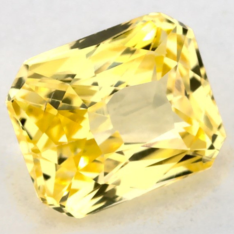 1.11 Carat Radiant Natural Yellow Sapphire