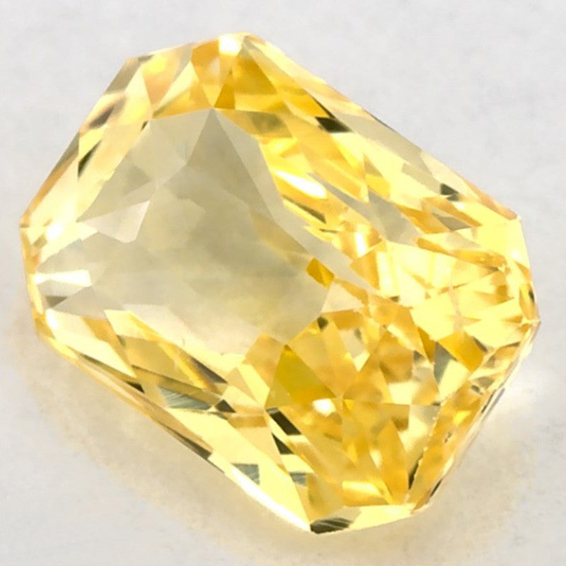 1.21 Carat Radiant Natural Yellow Sapphire