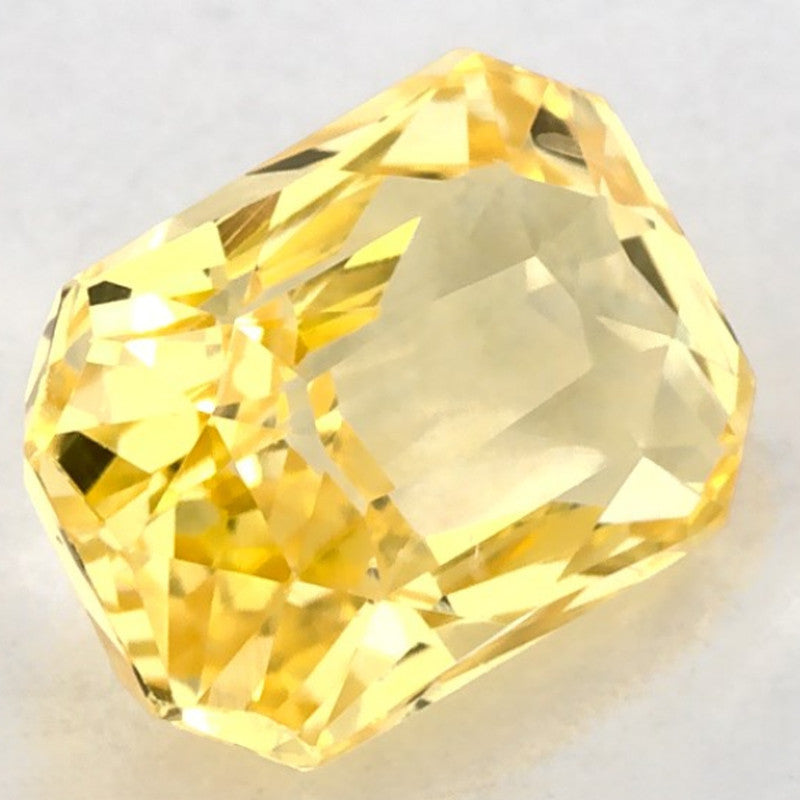 1.21 Carat Radiant Natural Yellow Sapphire
