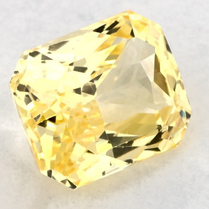 1.01 Carat Radiant Natural Yellow Sapphire