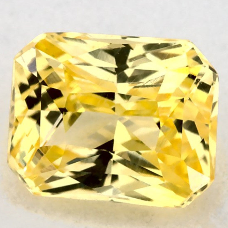 1.33 Carat Radiant Natural Yellow Sapphire