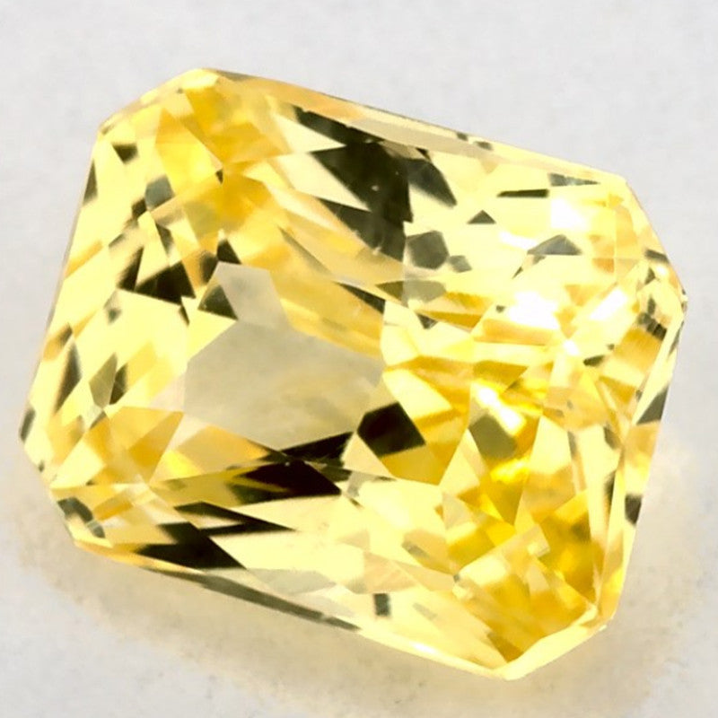 1.33 Carat Radiant Natural Yellow Sapphire
