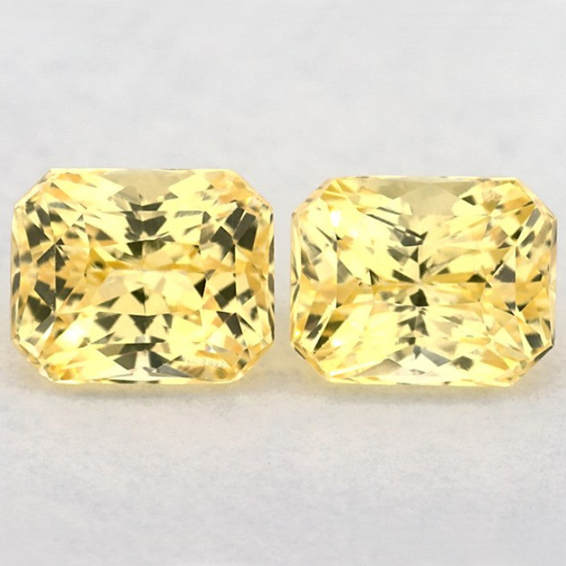 2.06 Carat Radiant Natural Yellow Sapphire