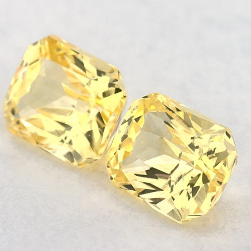 2.06 Carat Radiant Natural Yellow Sapphire
