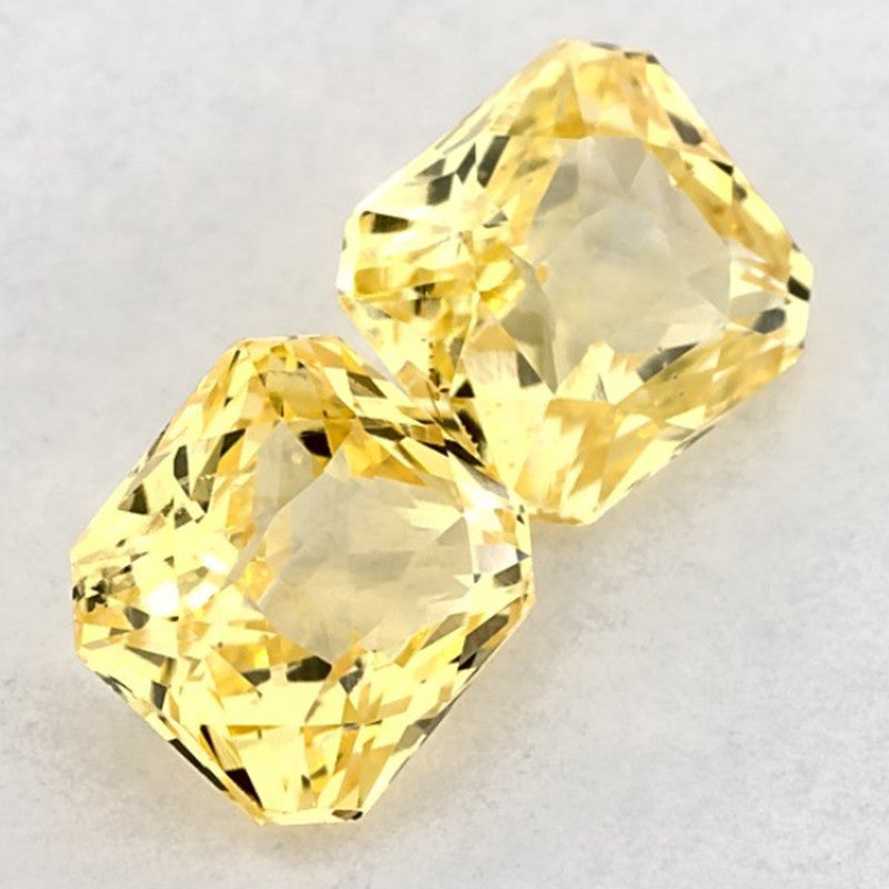 2.14 Carat Radiant Natural Yellow Sapphire