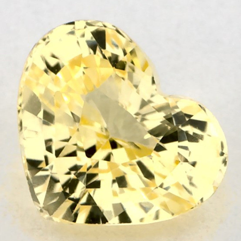 1.06 Carat Heart Natural Yellow Sapphire