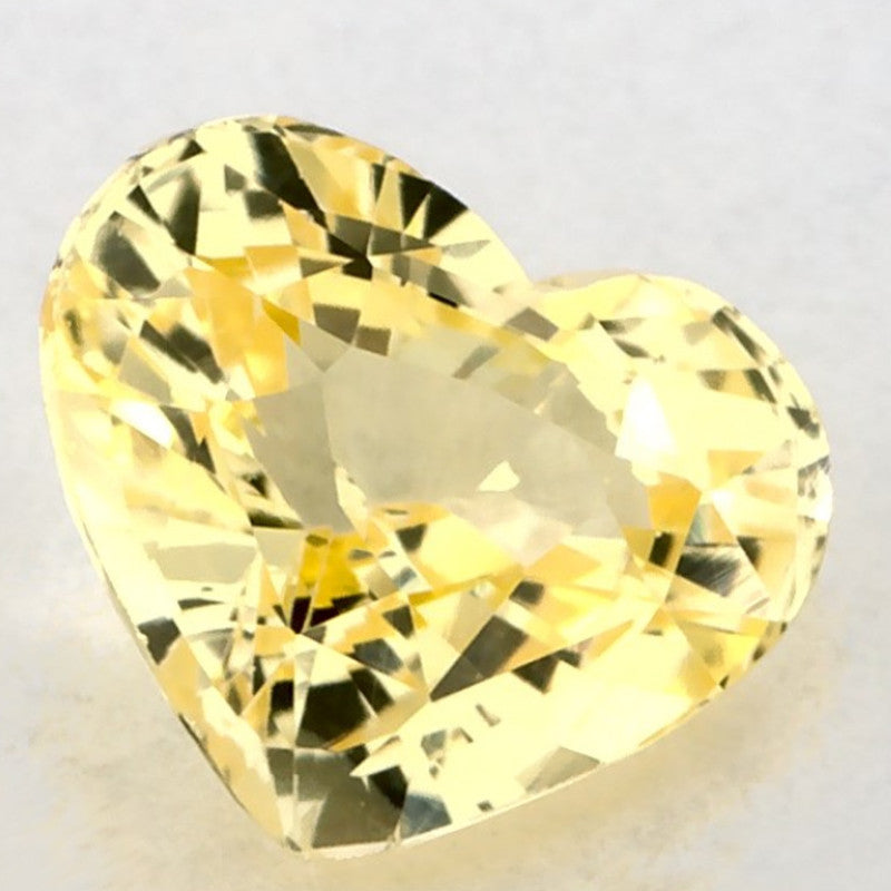 1.06 Carat Heart Natural Yellow Sapphire