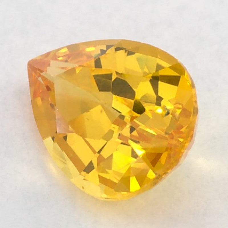 0.96 Carat Pear Natural Yellow Sapphire