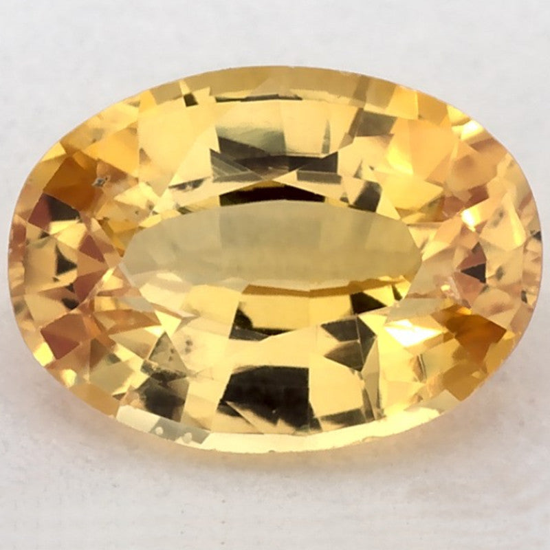 1.08 Carat Oval Natural Yellow Sapphire