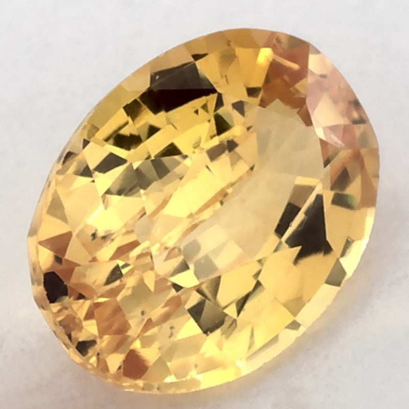 1.08 Carat Oval Natural Yellow Sapphire