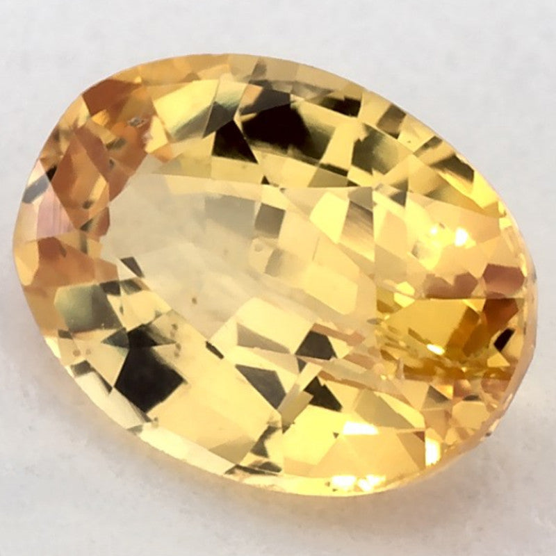 1.08 Carat Oval Natural Yellow Sapphire
