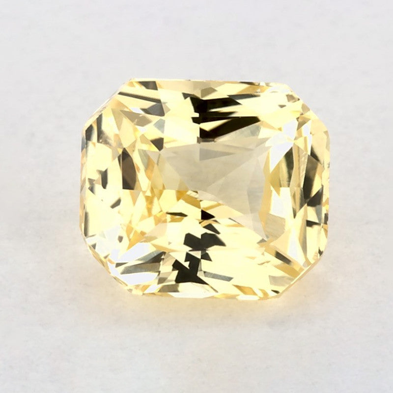 1.71 Carat Radiant Natural Yellow Sapphire