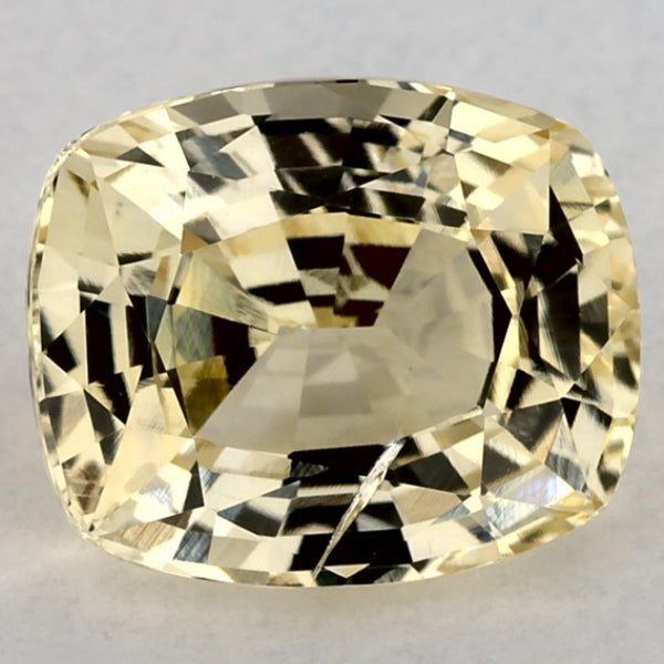 3.37 Carat Cushion Natural Yellow Sapphire