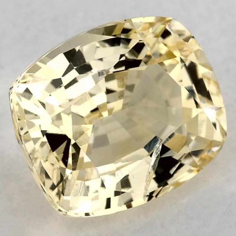 3.37 Carat Cushion Natural Yellow Sapphire