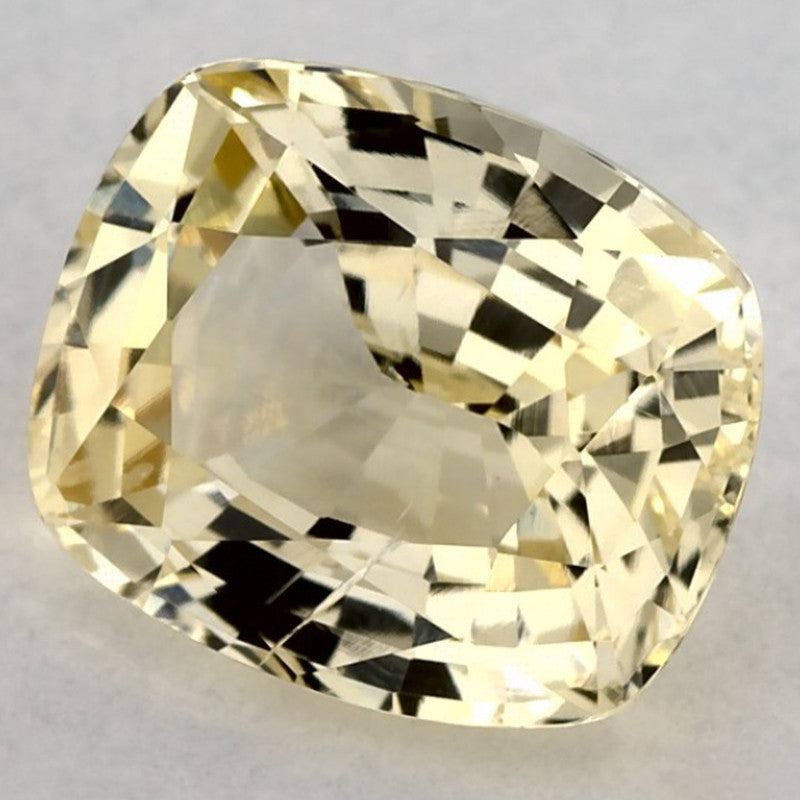 3.37 Carat Cushion Natural Yellow Sapphire