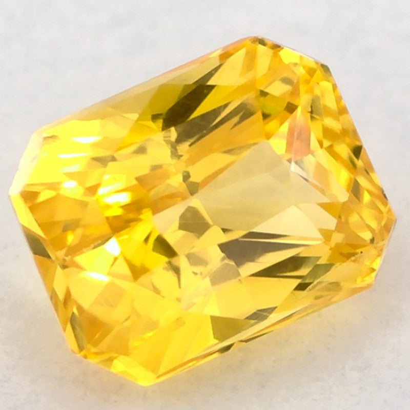 1.01 Carat Radiant Natural Yellow Sapphire