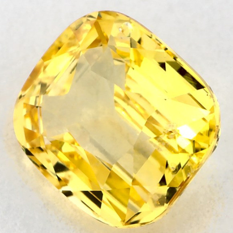 2.01 Carat Cushion Natural Yellow Sapphire