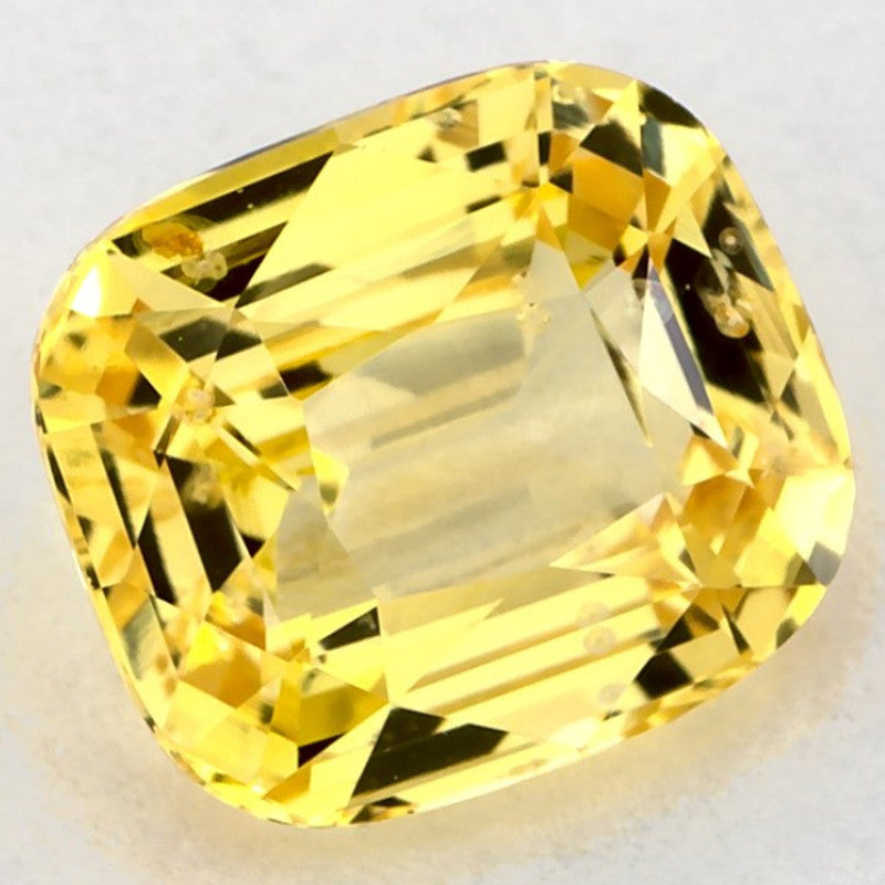 2.01 Carat Cushion Natural Yellow Sapphire