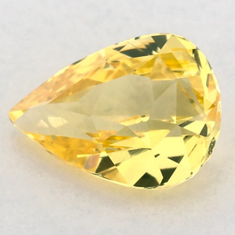 1.03 Carat Pear Natural Yellow Sapphire
