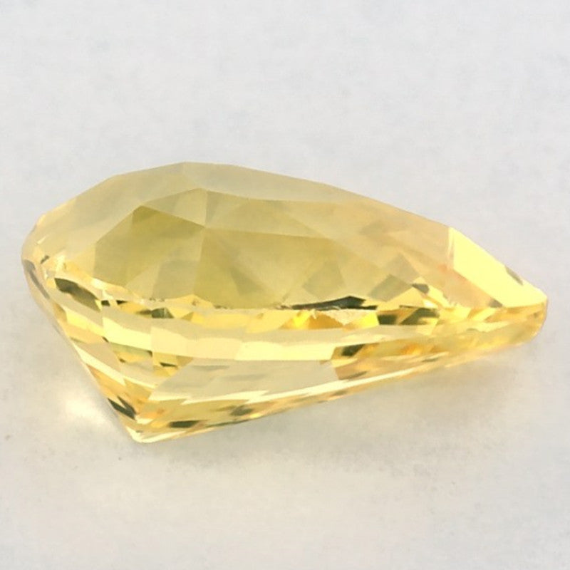 1.03 Carat Pear Natural Yellow Sapphire