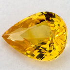 1.02 Carat Pear Natural Yellow Sapphire