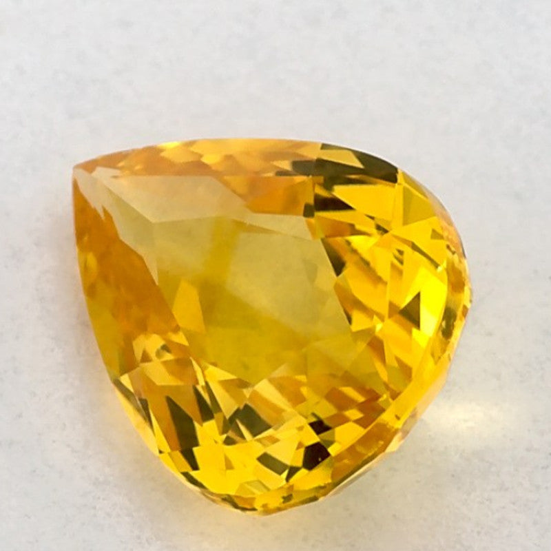 1.02 Carat Pear Natural Yellow Sapphire