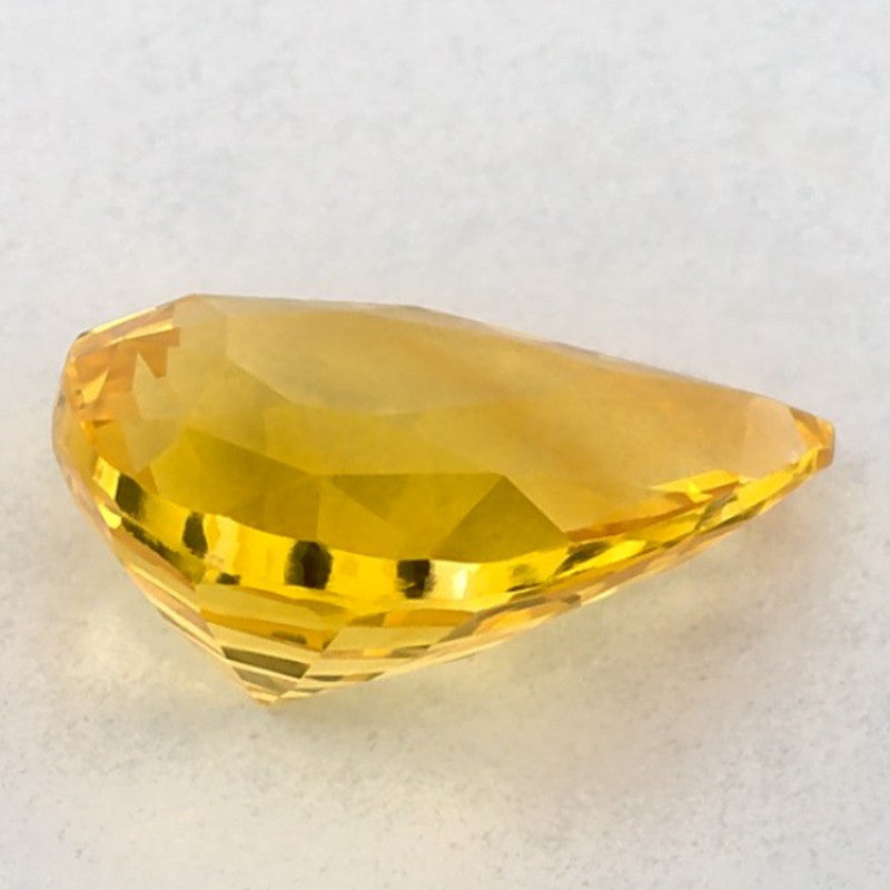 1.02 Carat Pear Natural Yellow Sapphire