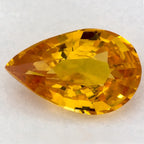 1.04 Carat Pear Natural Yellow Sapphire