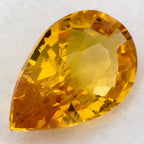 1.04 Carat Pear Natural Yellow Sapphire