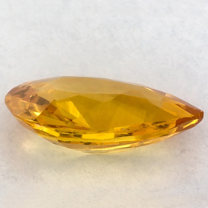 1.04 Carat Pear Natural Yellow Sapphire