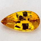 2.03 Carat Pear Natural Yellow Sapphire