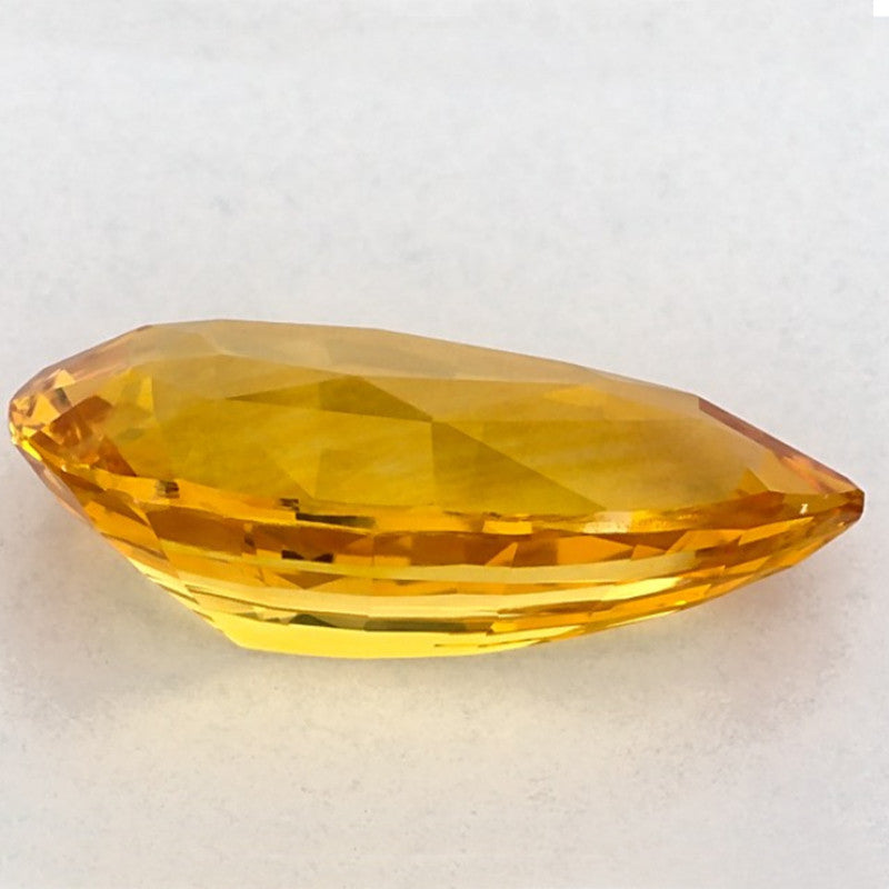 2.03 Carat Pear Natural Yellow Sapphire