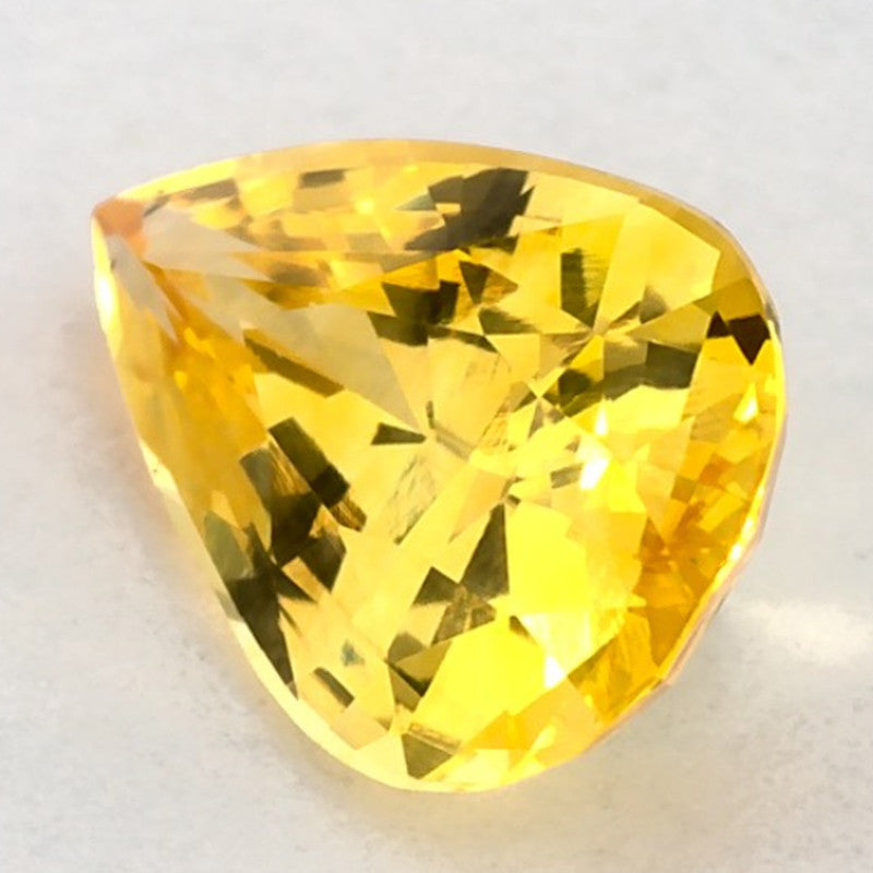 1.06 Carat Pear Natural Yellow Sapphire