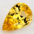 1.06 Carat Pear Natural Yellow Sapphire