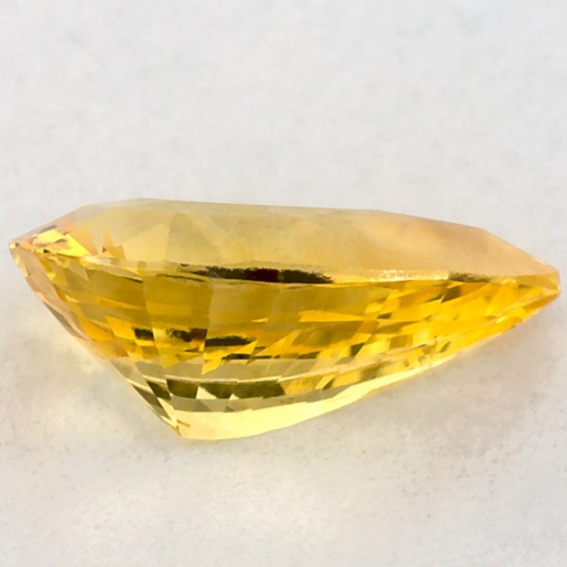 1.06 Carat Pear Natural Yellow Sapphire