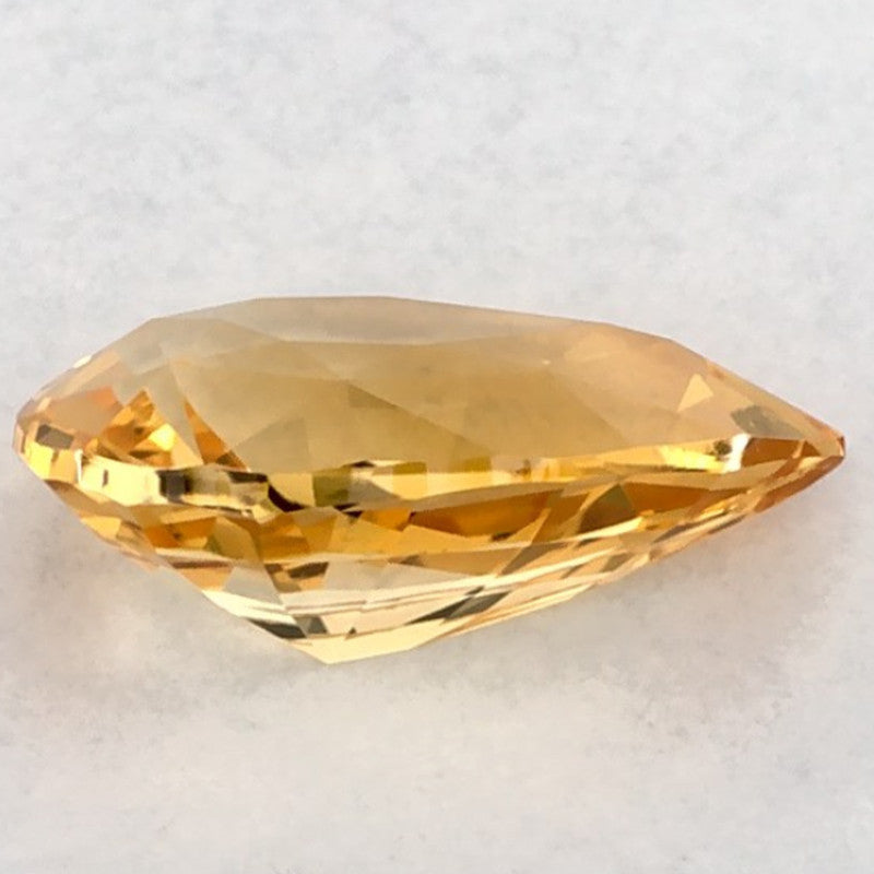 1.18 Carat Pear Natural Yellow Sapphire