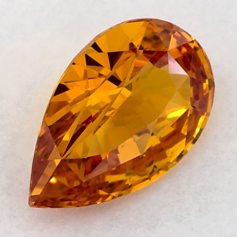 2.09 Carat Pear Natural Yellow Sapphire