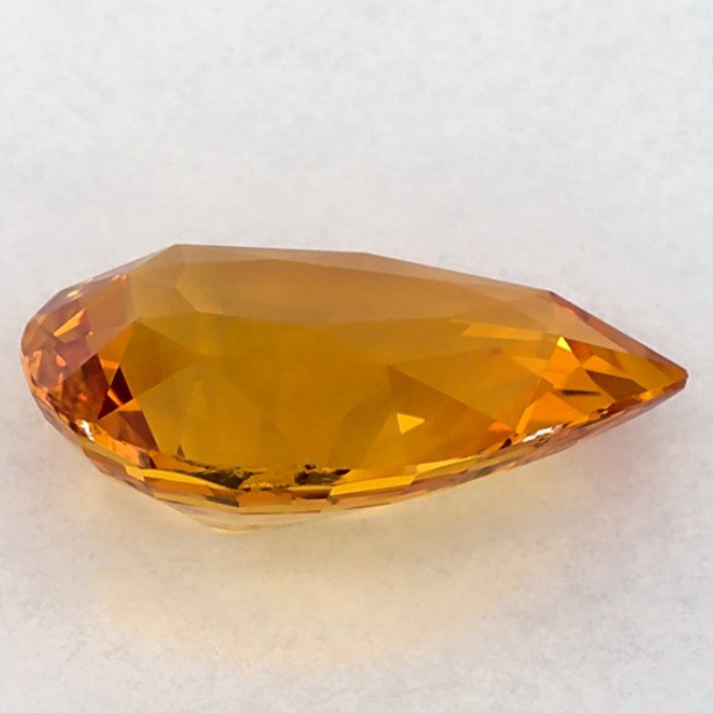 2.09 Carat Pear Natural Yellow Sapphire