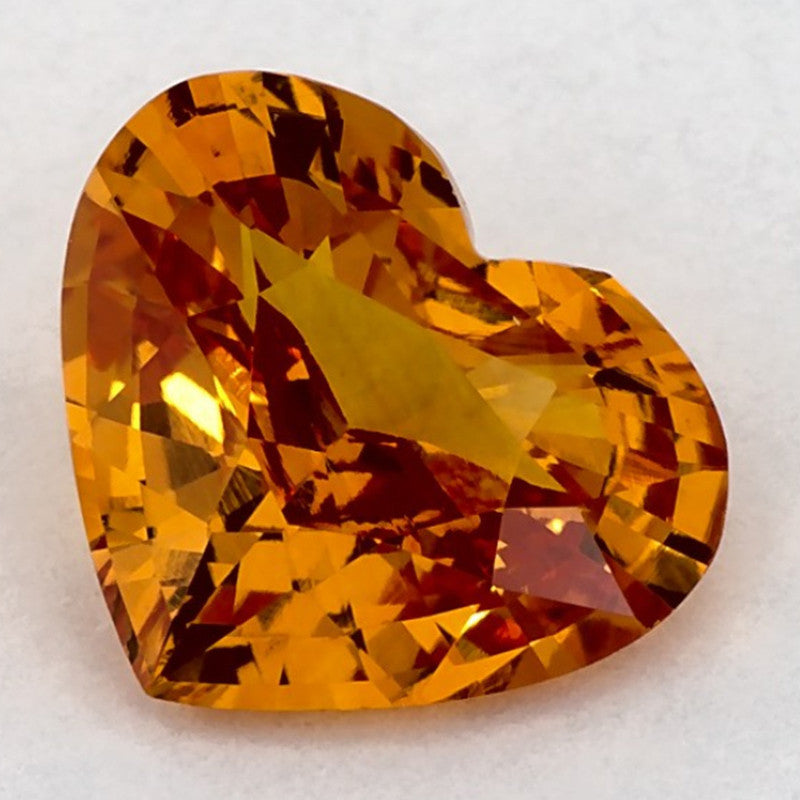2.08 Carat Heart Natural Yellow Sapphire